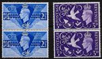 1946 VICTORY SET OF 2, SUPERB UNMOUNTED MINT PAIRS, POST FREE UK