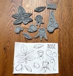 Sheena Douglass Rose Flower & Leaf Rubber Stamp Set, Unmounted