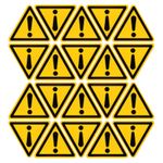 Triangle Caution Warning Sign Self Adhesive 20mm/0.78inch 20Pcs