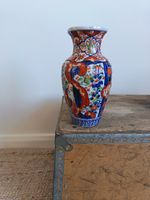 Japanese Imari Hand Painted Ribbed Vase