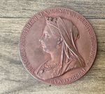 1897 Diamond Jubilee Queen Victoria Large Bronze Medallion