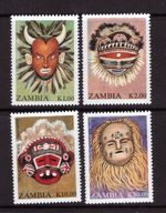 Zambia 1992 Traditional Masks set MNH mint stamps