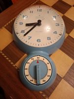 RARE Vintage 1950s Junghans Max Bill? Kuchenuhr kitchen Clock with Timer 25cm *