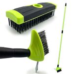 3 in 1 Cleaning & Weeding Brush Garden Patio Twin Heads Weed & Moss Removal Tool