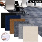 10-100Pcs Carpet Tile Self Adhesive Carpet Floor Tiles Anti-Slip Reusable Square