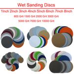 1-8 Inch Flocked Sanding Discs Hook Loop Wet Sanding Discs Sheet 800-10000Grit