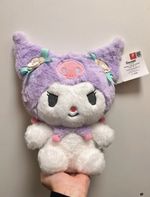 Sanrio Kuromi Soft Purple Plushie with Flowers