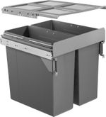 Integrated Soft Close Pull Out Kitchen Waste & Recycling Bin for 500mm Cabinet