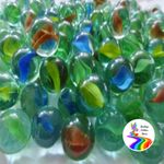 Glass Marbles 16 mm 🔴🔵 Traditional Children's Game Toy Marbles, Kids Marbles