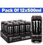 Monster Energy Ultra Black Zero Sugar  500ml x 12