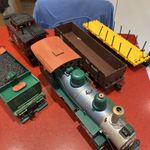 Bachmann's BIG HAULER Train Set G SCALE engine and wagons 90s spares or repair 