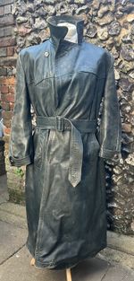 WW2 Vintage German Horsehide Officers/ Dispatch Rider Long Coat L/ XL 
