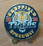SHEFFIELD TIGERS SPEEDWAY METAL BADGE 2026 - GOLD METAL