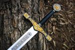 King Arthur Excalibur Sword Replica Handmade Medieval Fantasy Sword with sheath