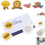 3-Piece Smart Door Lock Accessory Bundle: Key Card & Phone Tag in Elegant White