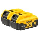 Dewalt Genuine DCB184 5.0ah 18v XR Lithium Ion Li-Ion Battery Twin Pack UK Stock