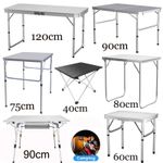 Folding Table Fold Up Tables Camping & Hiking Garden Party Trestle Dinner Table