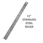 12" 300mm STAINLESS STEEL RULER METAL RULE ENGINEERING CRAFT MODEL MAKING