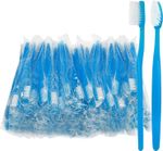 Blue Handle Disposable Toothbrushes Multipack 100 Travel Hotel Individually
