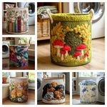 Colorful Print Quilted Laundry Basket Foldable Dirty Clothes Hamper Storage Bin