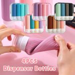 Silicone Travel Dispenser Set Portable Lotion Container Squeeze Liquid Bottles