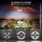 Garden Parasol Lights LED, Patio Umbrella Pole Light, USB Rechargeable Cordless