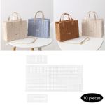10x DIY Plastic Mesh Canvas Sheets for Beginners Bag Making Accessories