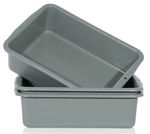Restaurant Tote Box Heavy Duty Grey Bus Box Kitchen Carrying 53 x 38 x 14cm