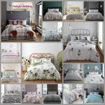 PRINTED Duvet Cover Sets Single Double King Size Reversible Bedding Quilt Covers