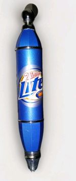Miller Lite Round Beer Tap Handle Blue