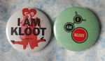 I Am Kloot (UK/ Manchester indie) two 25mm button badges. Free UK postage!
