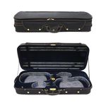 Double Violin Case 4/4 full size for 2 violins Wooden Struct with Backstraps