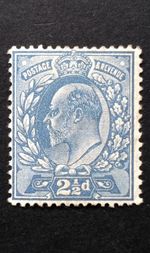 GB King Edward Vll 2.1/2d 15x14 SG.284 Mint NH Well Centred Good Perforation VF