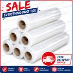 CLEAR PALLET WRAP STRETCH-SHRINK CAST PARCEL PACKING CLING FILM LONG STRONG