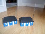 Pair of X4328 Control Huts for Hornby OO Gauge Sets - Untested