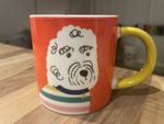 Joules Brightside Poodle Dog Cupper Mug Orange Yellow Fine China Oh Crumbs!