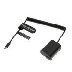 USB-C PD to EN-EL15 EP-5B Dummy Battery Coiled Power Cable for Nikon Z5 Z6 Z7