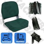 FISHING BOAT SEAT & SWIVEL CLAMP DELUXE PADDED FOLDING ROTATABLE- FLY FISHING