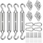 5 Inch Shade Sail Hardware Kit, 304 Stainless 1 inches x 1 inches, Silver