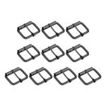 10Pcs 1.5 Inch (38mm) Metal Roller Buckle Belts Hardware Black