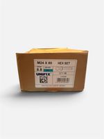 UNIFIX M24 x 80mm DIN 933 Hex Head Set Bolts Steel Grade 8.8 BZP 10