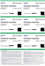 6 x Club Lloyds ODEON Cinema Tickets - Expiry 31/01/2027