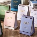 2027 Mini Morandi Color Calendar Small Desk Calendar Memo Calendar Planner Deskt