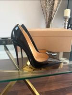 Christian Louboutin so kate Women’s Black Patent Leather Pointed Stiletto UK 6