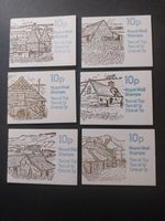 GB 1978/1979 10p Folded Booklets x6. FA4-FA9 Buildings Series MNH See Desc