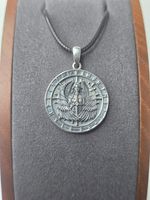 Odin Amulet Pendant 925 Sterling Silver Norse Runes Viking Talisman