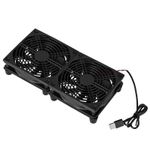 USB Fan Stand 1200RPM PC Router Game Console AV Receiver Silent Cooling Cooler