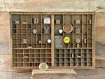 Antique Hamilton Wooden Letterpress Printers Tray