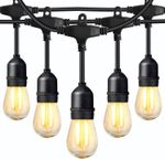 BRIMAX 49FT Festoon Ligths Outdoor Outside String Lights Mains Powered Linkable