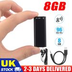 Mini Hidden Audio Voice Recorder Listening Device 96 Hours 8GB Bug Recording